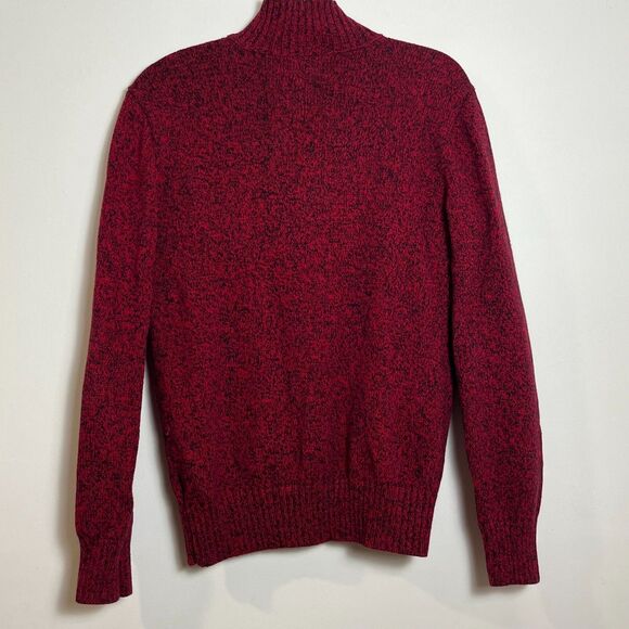 Chaps Sweater Youth XL 18/20 Heather Red Knit 1/4 Zip Long Sleeve Sweatshirt Top - Picture 3 of 7